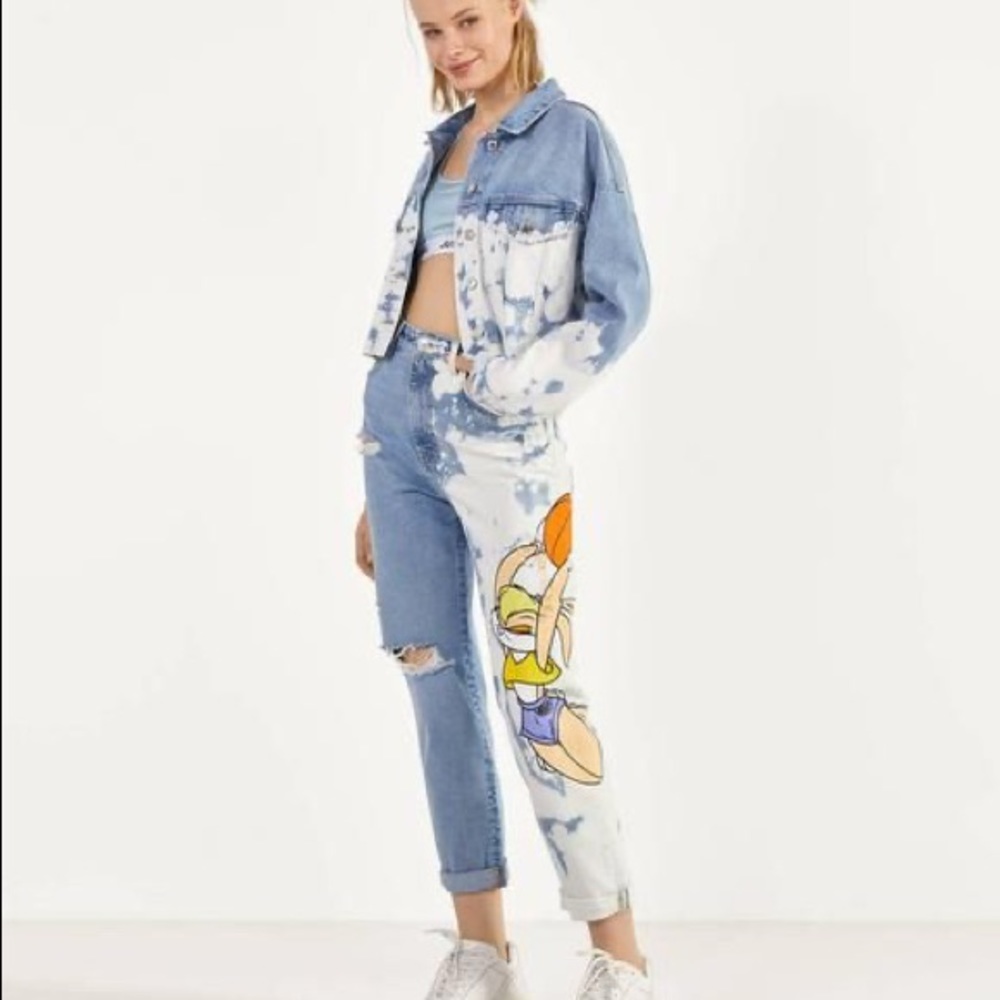 Space Jam x Bershka balloon fit jeans. Limited edition. Out of stock. NWOT